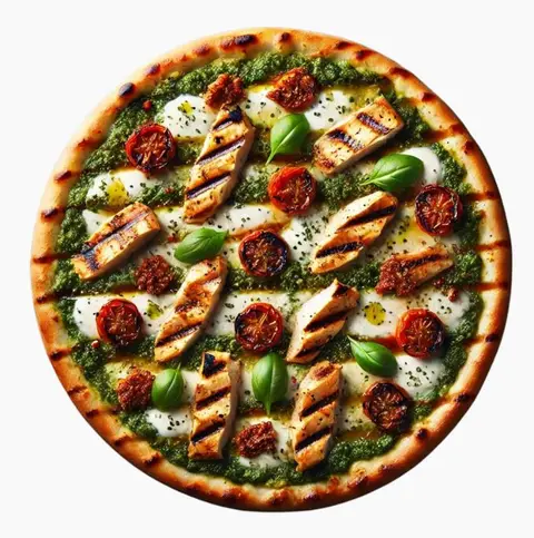 Grilled Chicken Pesto Pizza
